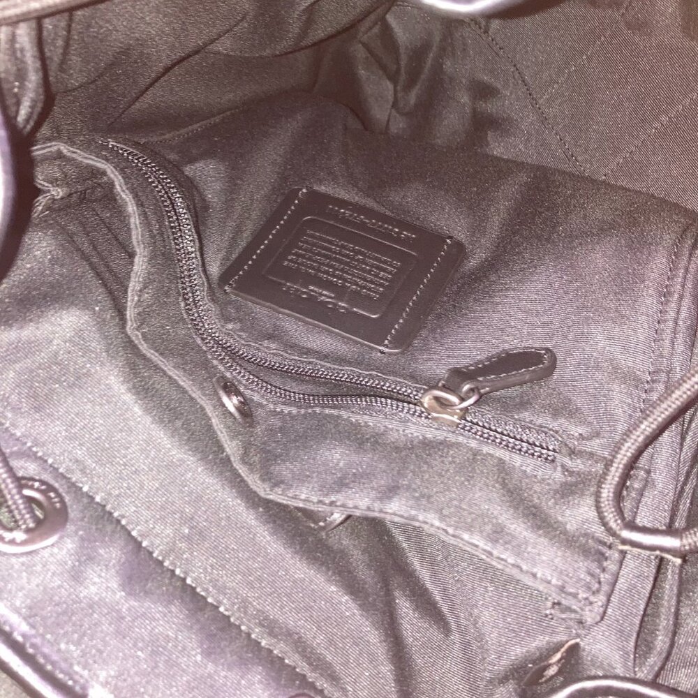 Coach Black Leather Men's Backpack - Picture 13 of 15